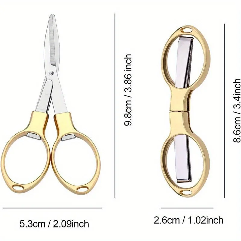 30Pcs Folding Scissors Portable Mini Stainless Steel Scissors Safety Foldable Small Scissors Sewing DIY Crafts Home Travel