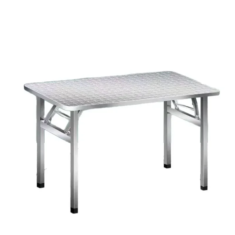 # Multipurpose Stainless Steel Square Folding Table Extra Thick round Corner for Dining Barbecue Work Night Market Stall Kitchen