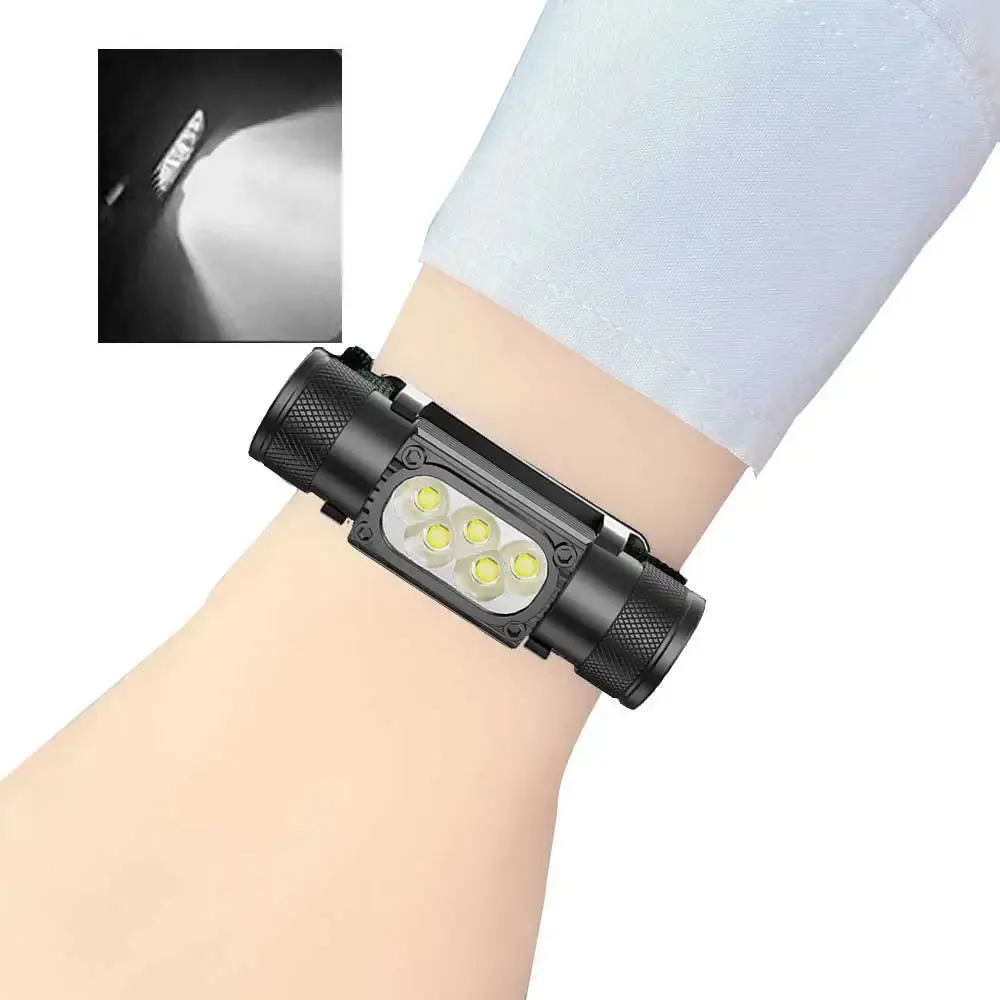 Bracelet lumineux LED portable blanc, lampe de nuit, cyclisme, course à pied, pêche, bracelet, USB Type C, lampe de poche