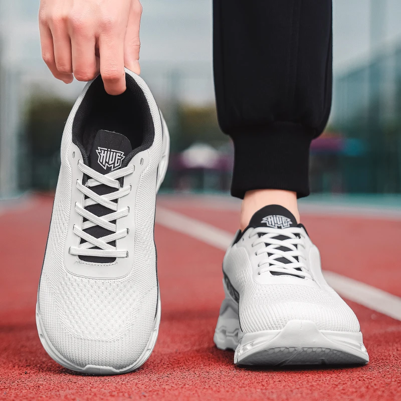 

ELUVA Men’s Sneakers Comfortable Breathable Platform Shoes Summer Man Running Shoes Breathable Comfortable Walking Sneakers Man