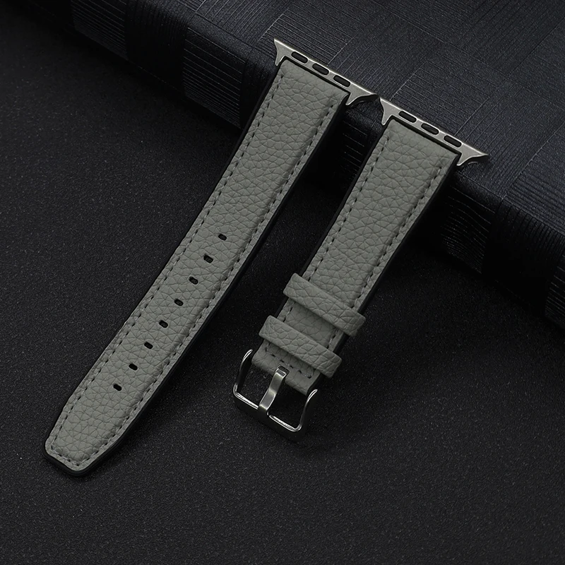 Pulseira de couro pu para apple watch band 44mm 45mm 41mm 40mm 42mm 38mm pulseira correa iwatch série 3 4 5 6 se 7 8 9 ultra/2 49mm