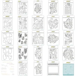 Craft Clearance Cats dogs frogs animals flowers Clear Stamps Metal Cutting Dies Stencil DIY Scrapbooking Paper Card Embossing