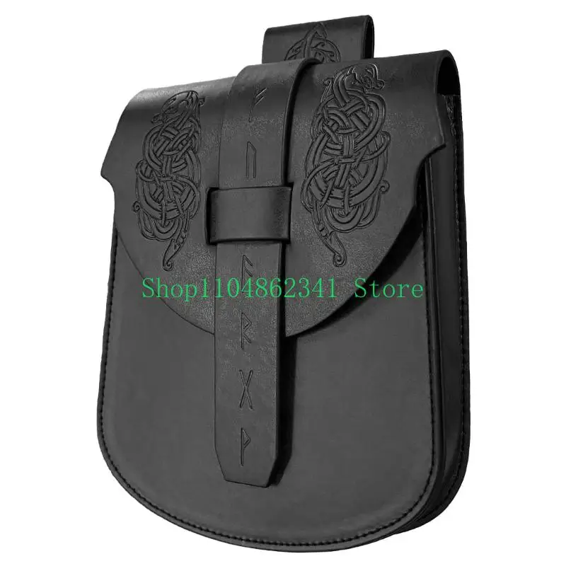 القرون الوسطى حقيبة بحزام جلد خمر تنقش الخصر الحقائب محفظة نسائية للعملات المعدنية القرون الوسطى زي اكسسوارات للرجال النساء هالوين