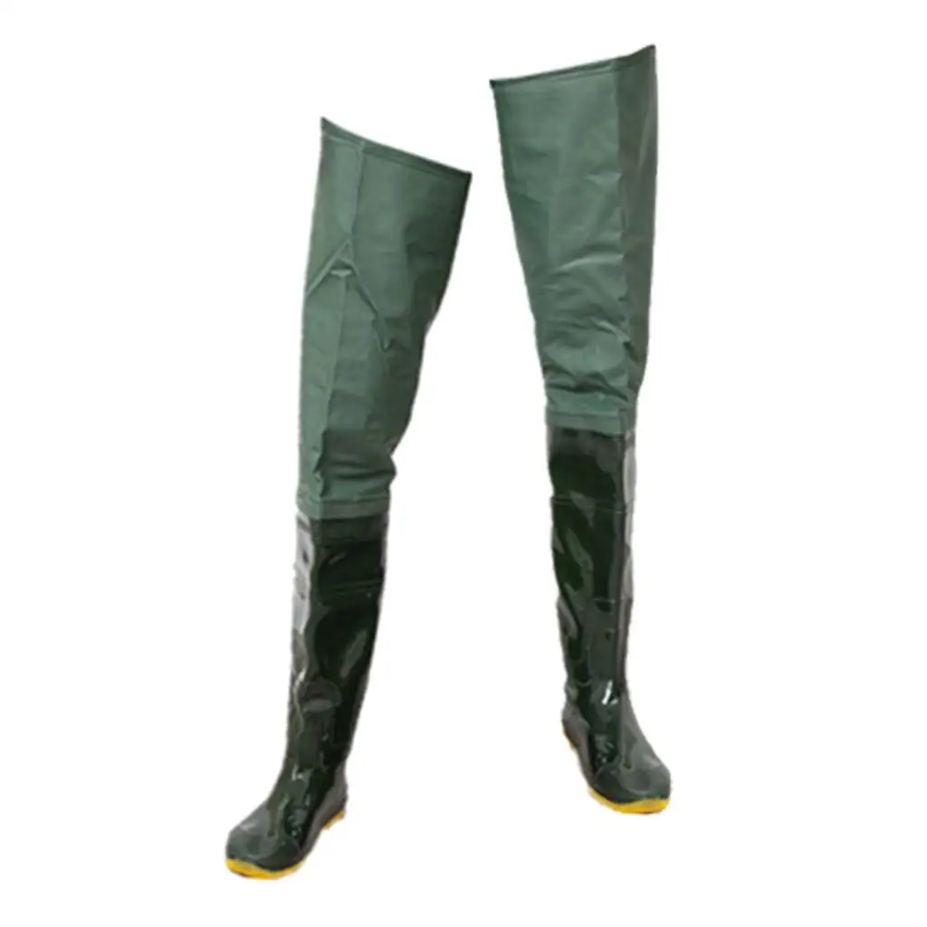 Multipurpose Fishing Hunting Waders Waterproof Boots PVC Soft Sole Breathable Outdoor Hunting Fish Fishing Waders Pant+Boot