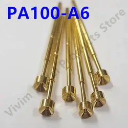 20/100PCS PA100-A6 Spring Test Probe Test Pin Test Circuit Board 33.35mm P100-A Nickel-Plated Head Dia 3mm Pogo Pin Tool P100-A6