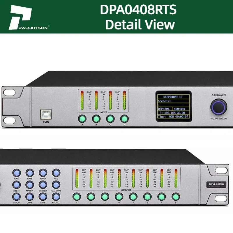 

TLF Paulkitson DPA0408RTS Digital Audio Processor Professional Audio Sound Equipment with AES FIR AUTO 4/8/96 kHz Metal Material