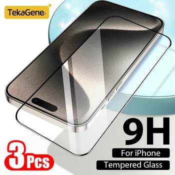 3PCS Tempered Glass For iPhone 15 14 13 Pro Max Screen Protector For Apple iPhone 15 14 Plus Protective Film Phone Accessories