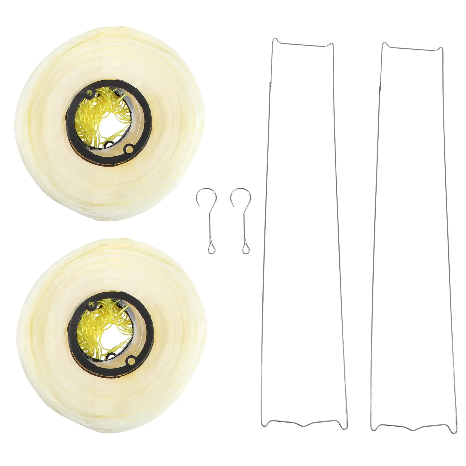 

2pcs Waterproof Foldable Lantern Japanese Style Party Decoration Steel Wire Frame Baby Shower Wedding Festival Rice White