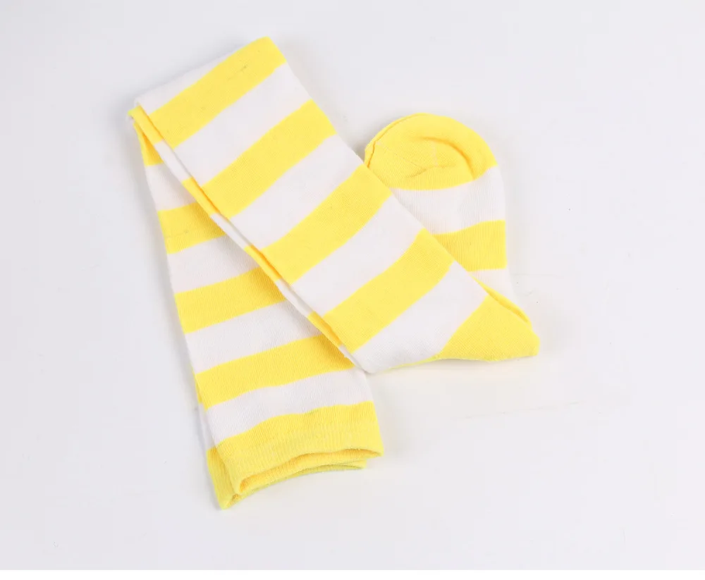 Gestreifte Kniestrümpfe für Damen, Anime-Ausstellungen, Strümpfe, Partys, Schulmädchen, Festival, Cosplay, Damen-Overknee-Socken – Detail 6