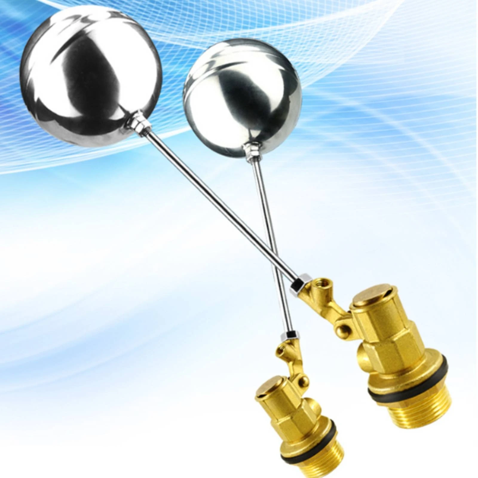 Quick-Open Buoyant Ball Valve Stainless Steel Adjustable Buoyant Ball Valve Plumbing Part Threaded Connection Polished Shiny