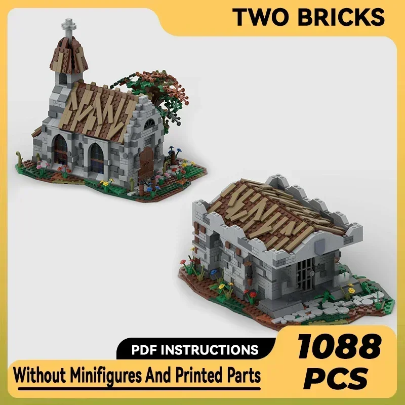 Modello centrale Moc Mattoni da costruzione King's Grave e Village Church Technology Blocchi modulari Regalo Giocattoli di Natale Set fai da te Assemblaggio