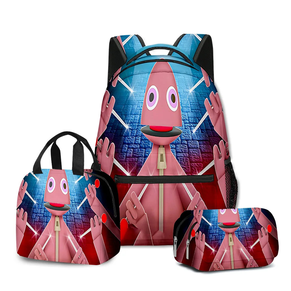 Classic Novelty Yeeps Hide and Seek 3D Printed 3pcs/Set student School Bags Travel Notebook Backpack Lunch bag Pencil Case