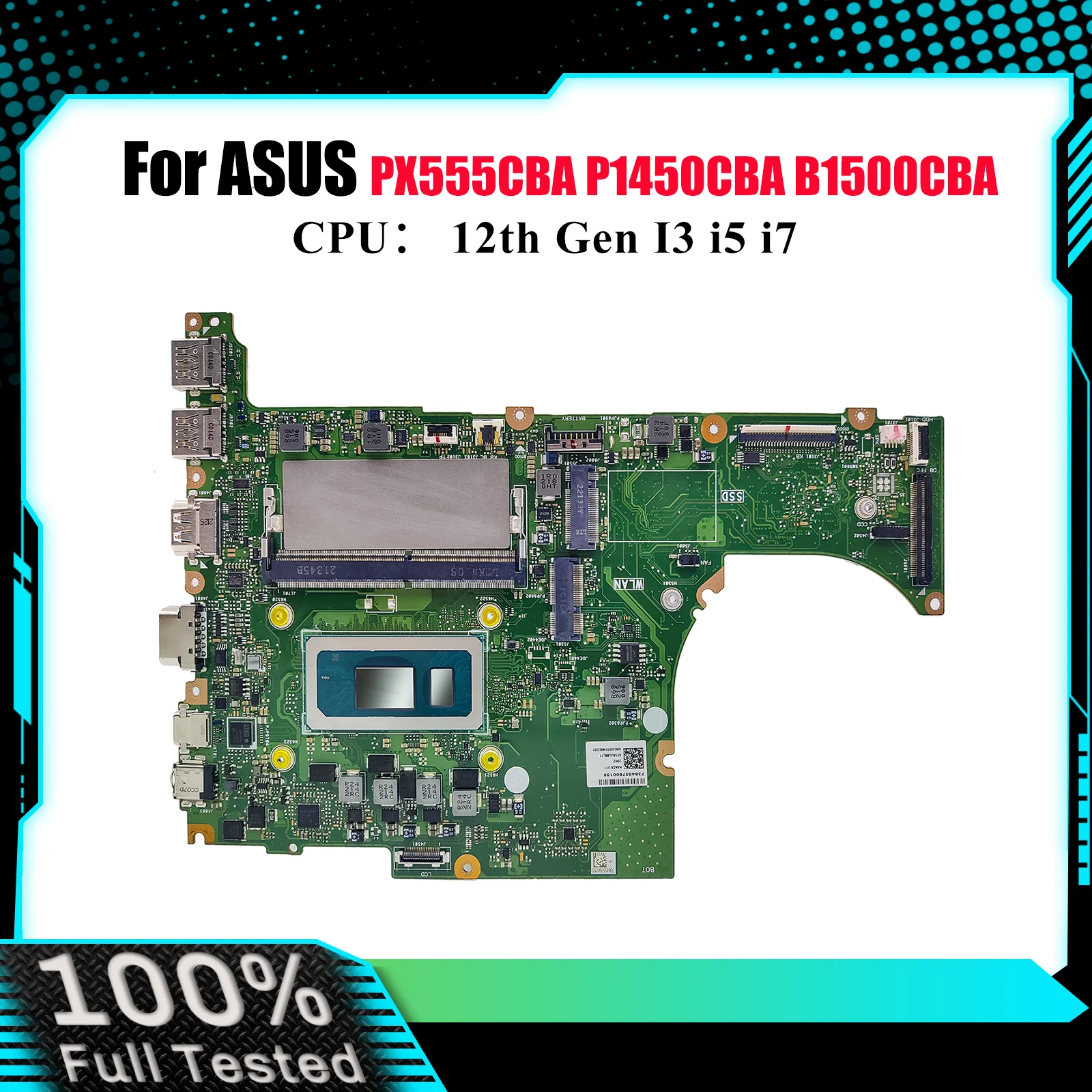 

B1500CBA Материнская плата для ноутбука ASUS ExpertBook P1450CBA B1500CB PX555CBA B1500CCBA Материнская плата для ноутбука с 12-го поколения I3 i5 i7
