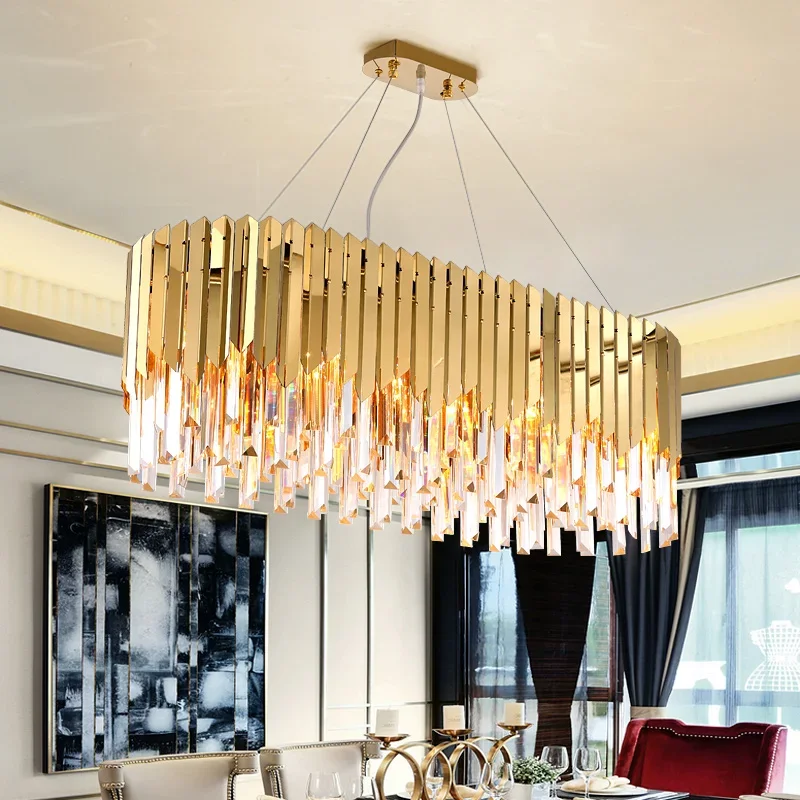 Luxury Modern Crystal Ceiling Chandelier Restaurant Led Lighting Bar Table Lamp Bedroom Living Room Fixtures  Decor