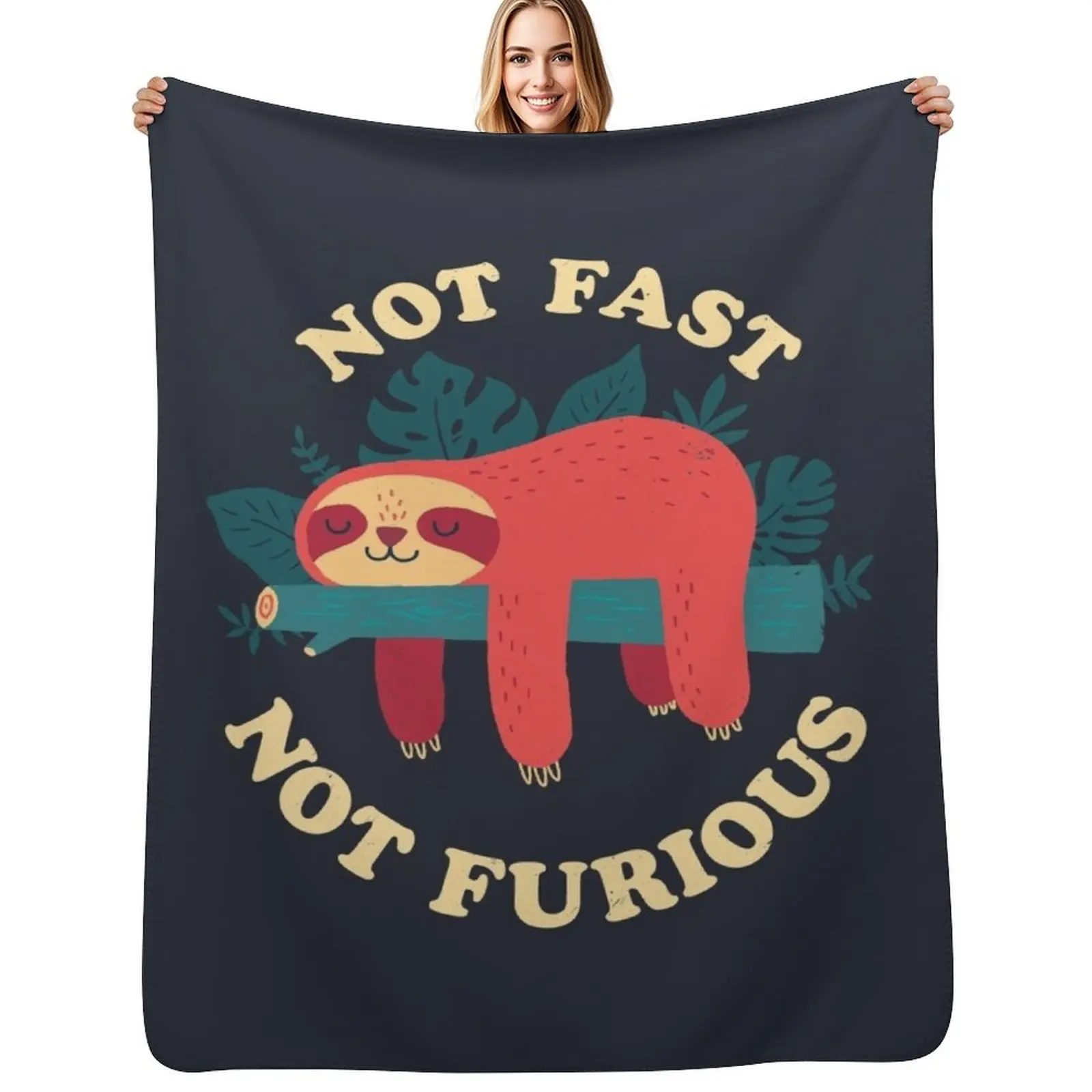 

Not Fast, Not Furious Throw Blanket Soft Plush Plaid Camping Baby Blanket