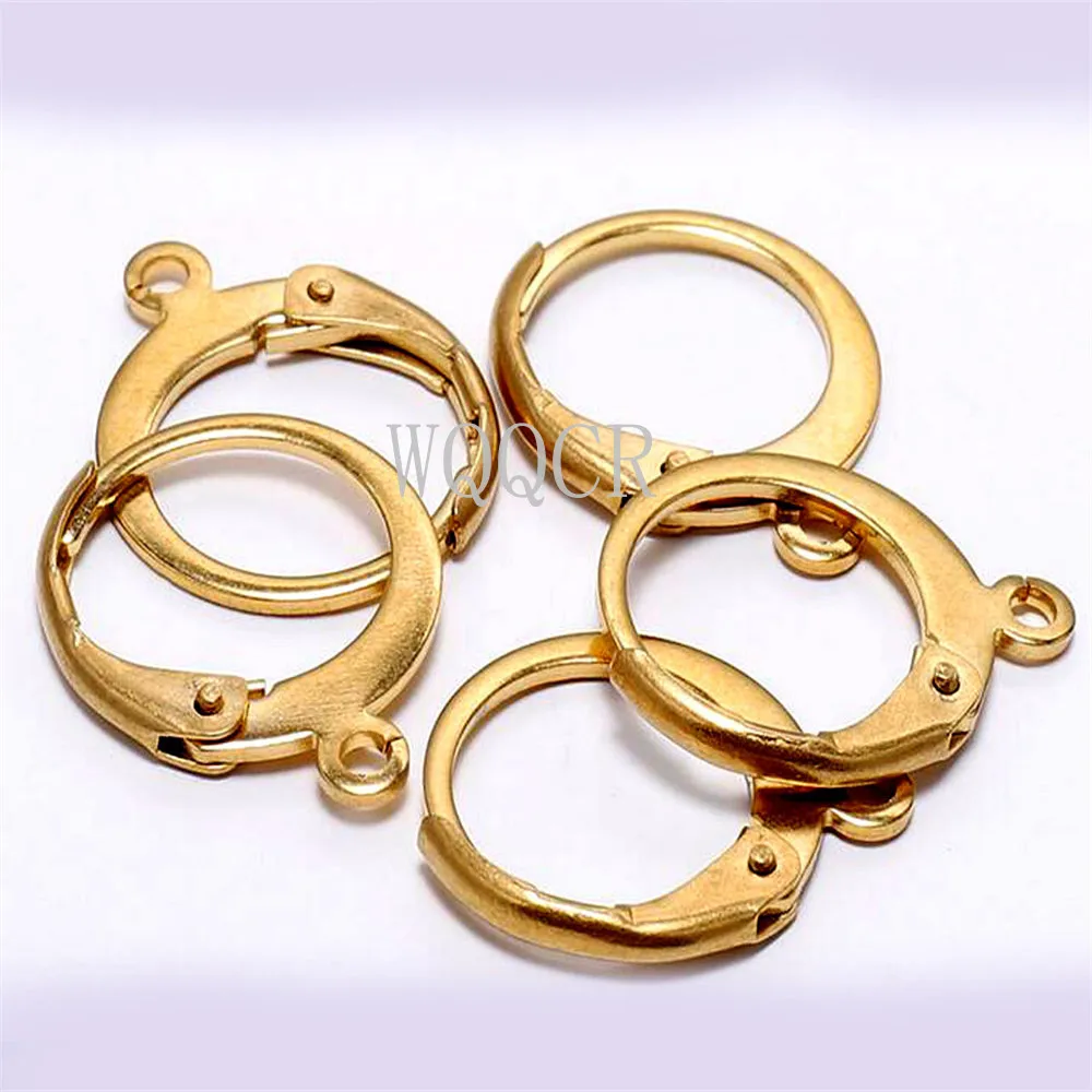 

200PCS Of 18K Gold/925 Silver DIY Round Earrings Hook Wire Set Base Ring DIY Earrings Jewelry Accessories