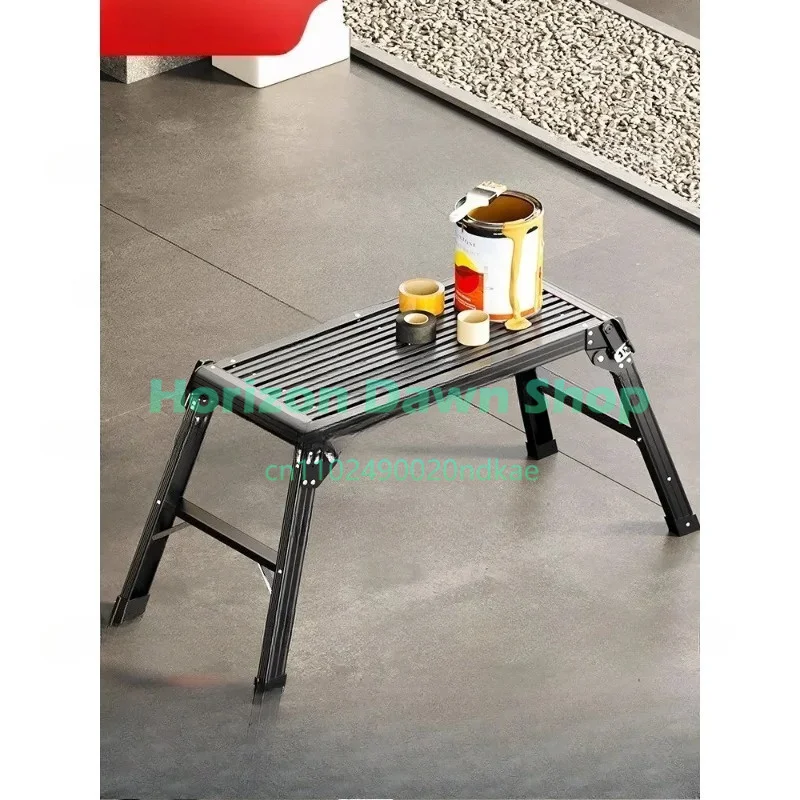 Ladder Home Folding Camping Outdoor Storage Thickened Aluminum Alloy Workbench Multifunctional Decoration Horse Stool