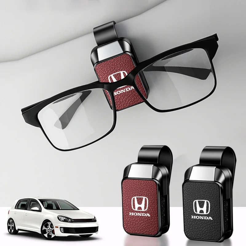 Novo Suporte/Clip para Óculos de Sol e Óculos de Visão para Quebra-Sol de Carro para Honda Civic XR-V CR-Z CRV HRV City Accord Legend Jazz RR VTi Fit