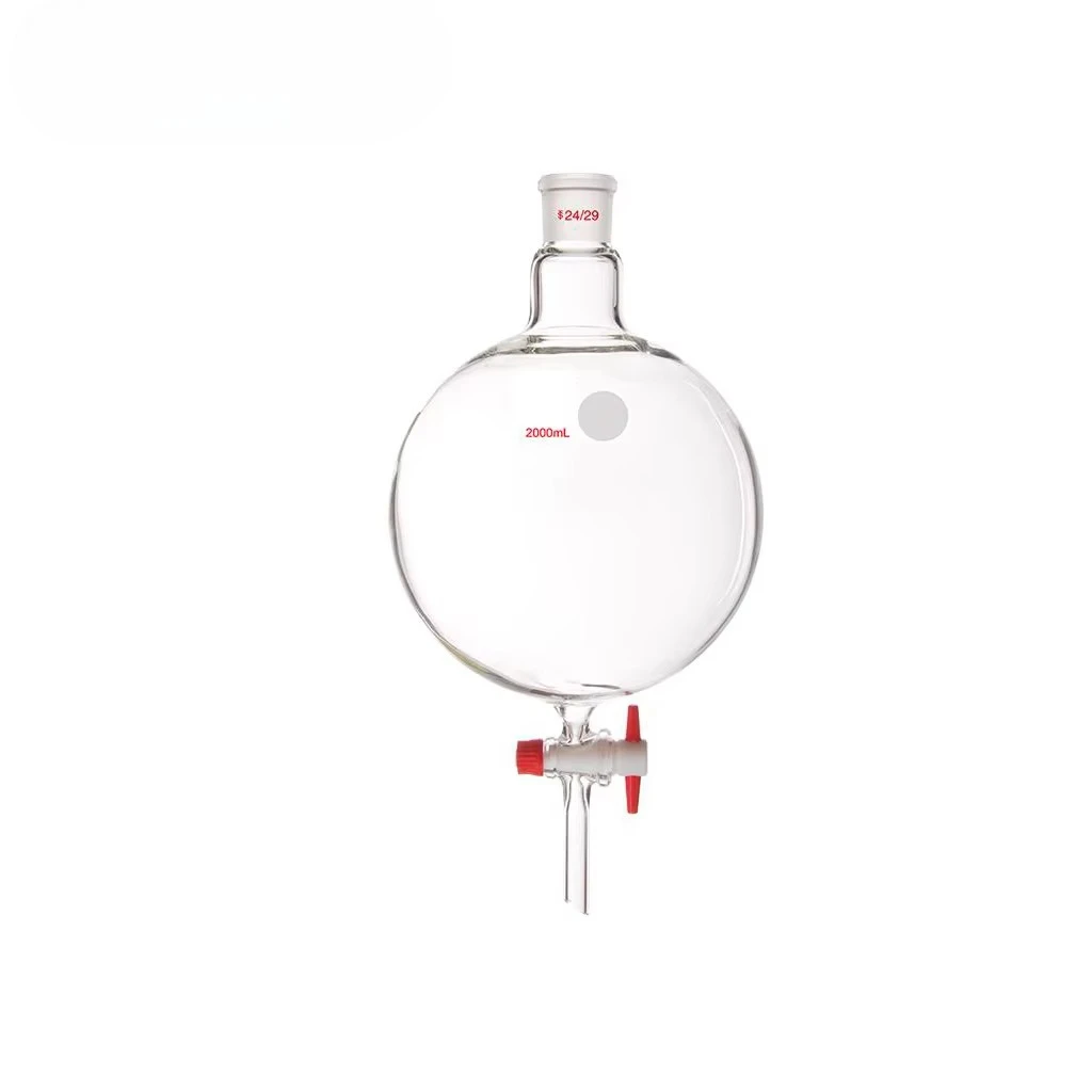 

Globe Shape Glass Separatory Funnel Customizable Glass Lab Instrument