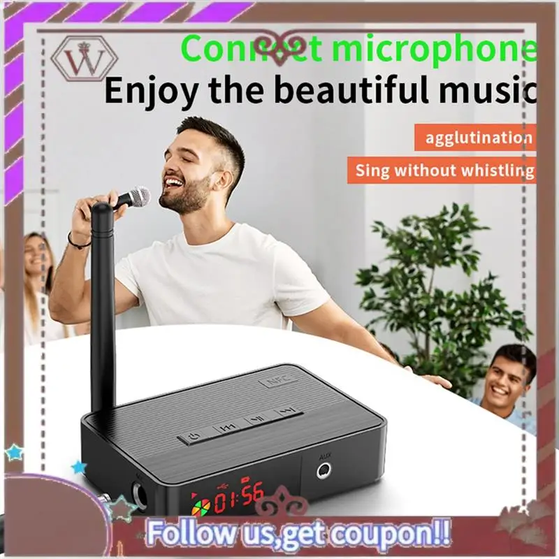 ABBG-Bluetooth 5.3 Receive Transmitter Adapter HIFI Sound Quality NFC Remote Control Stereo AUX Coaxial Fiber Optic Adapter
