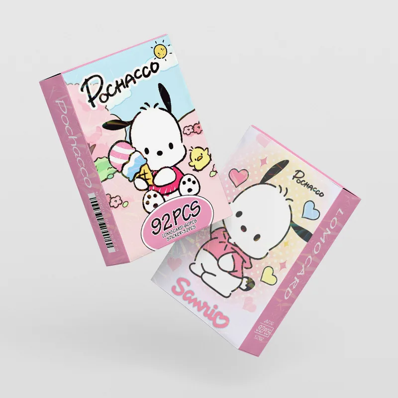 Imagem -04 - Impresso Photocards Coleção Sanrio Pochacco Kuromi Gudetama Kawaii Bookmarks Alta Qualidade Cartão Lomo Presente 92 Pcs por Conjunto hd