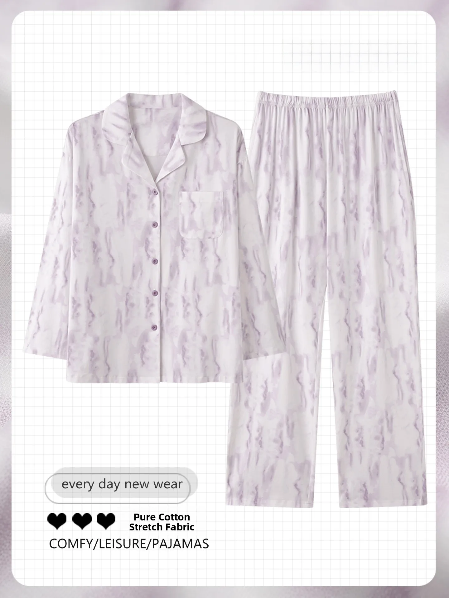 women's-pure-cotton-long-sleeve-sleepwear-spring-autumn-style-home-clothes-set-cardigan-outerwear-comfortable-soft-fabric