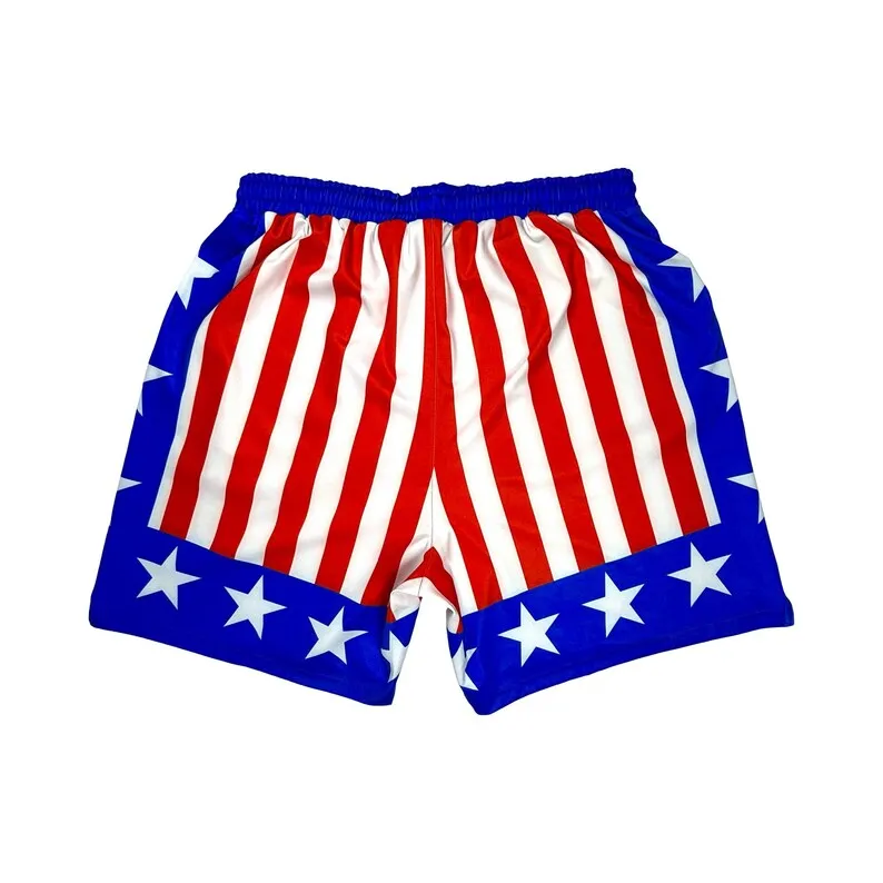 Basketball-Shorts mit Sternen- und Streifenmuster, lockere, atmungsaktive Sporthose, Sommer-Strandhose für Herren und Damen – Detail 4