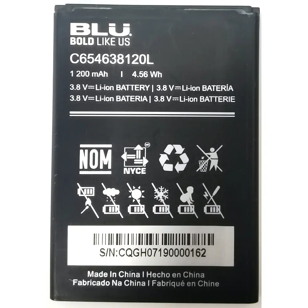 

3.8V 1200mAh New Original BLU C654638120L Replacement Mobile Phone Battery