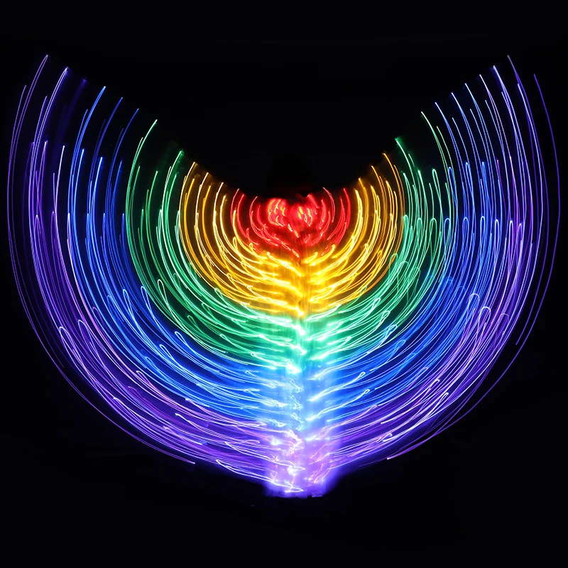 

LED Wings Belly Dance Isis Halloween Wings Prop Shining LED Lamp Wings Adult Electronic Lighting Dance Accessories With Sticks