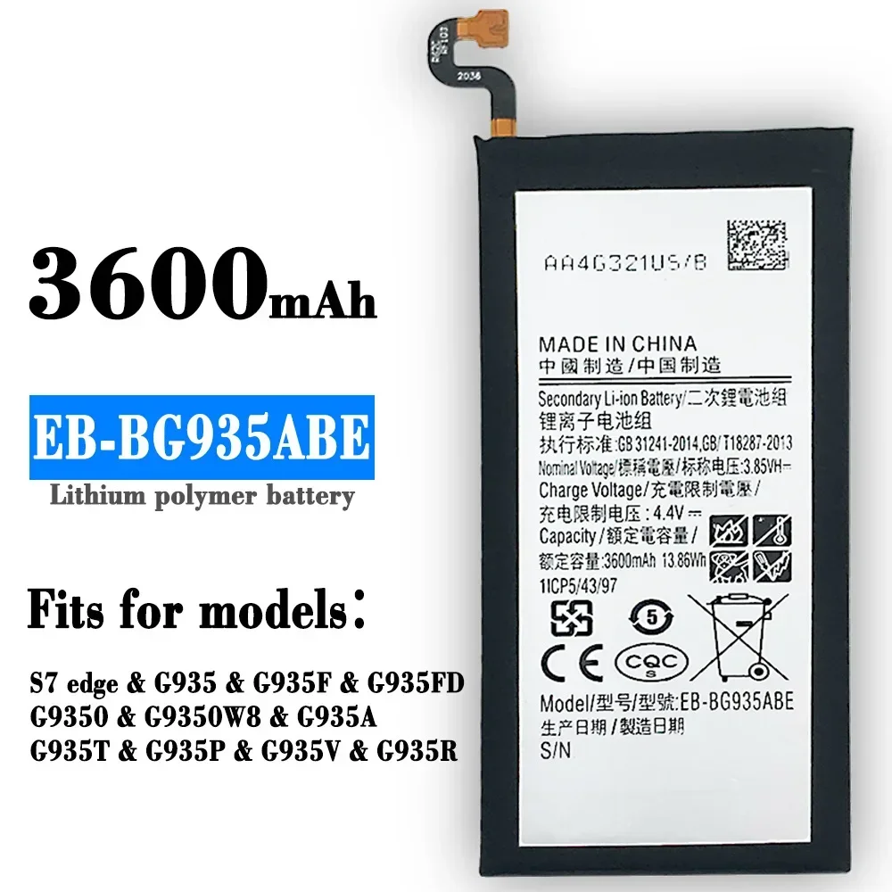 

Replacement Battery For Samsung Galaxy S7 Edge SM-G935F G9350 G935A G935T G935FD G935P Genuine Mobile Phone EB-BG935ABE Battery