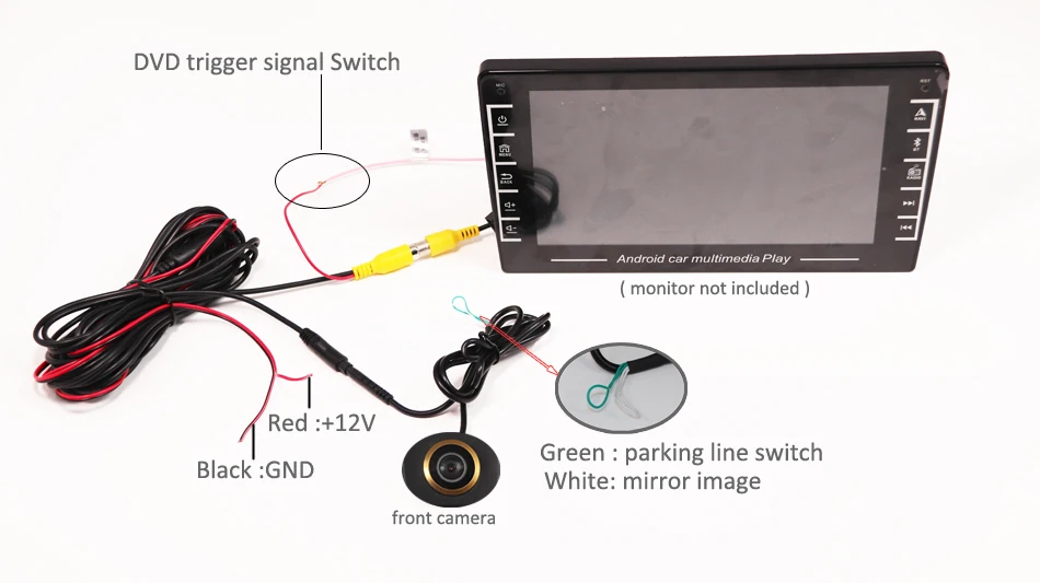 GAYINTT 170° Vehicle HD Car Front View Camera For Renault Captur Koleos Modus Clio Night Vision Waterproof CCD