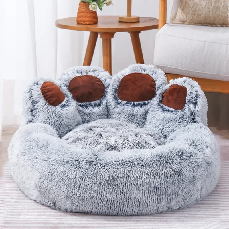 Warm Kennel Pet Bear Paw Shape House Small Dog bed Teddy Kennel 5-15KG Removable and Washable cat bed