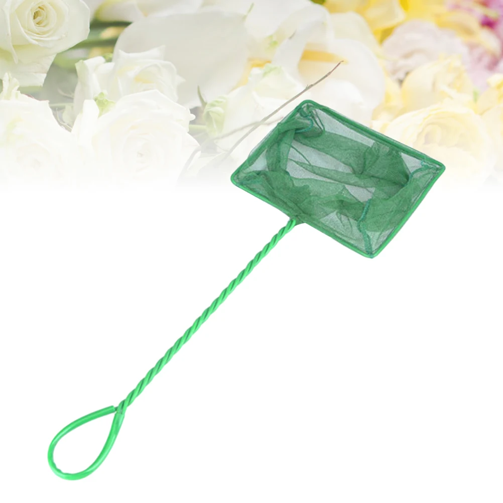 

8 Inch Portable Fish For Aquarium Tank Pond Shrimp Fishing Green Durable Handle Lightweight Sturdy Catch Release Large Capacity