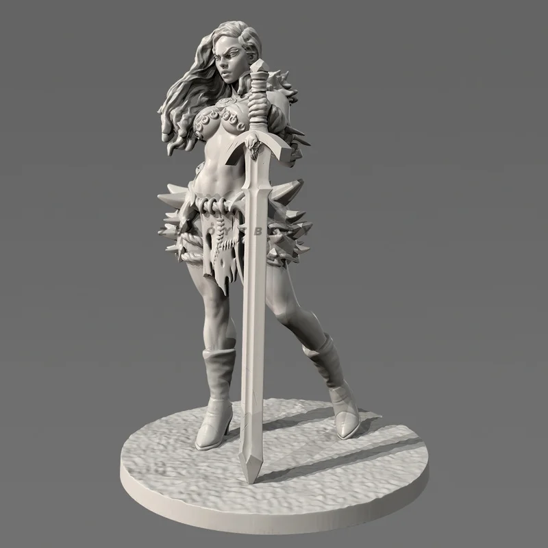 

38mm 50mm 75mm Resin Model Figure Beast Swordsman Gk Micro Miniature 3d Printed White Model Toy Unassembled And Unpainted Kit