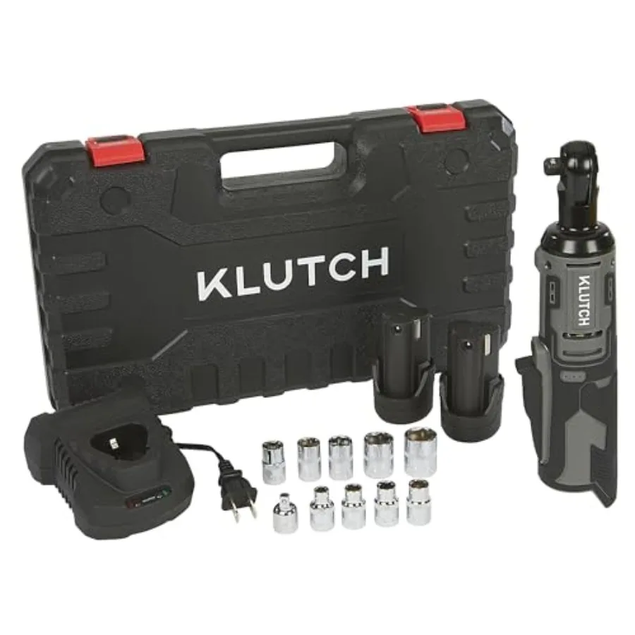 

12 Volts 3/8in Ratchet Wrench Kit for Automotive Repair Chrome Finish High Torque Efficiency Compact Design