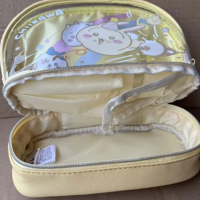 

Anime Chiikawa Hachiware Usagi Japanese Double Zipper Cosmetic Bag Storage Waterproof New Style Creativity Kawaii Good Looks