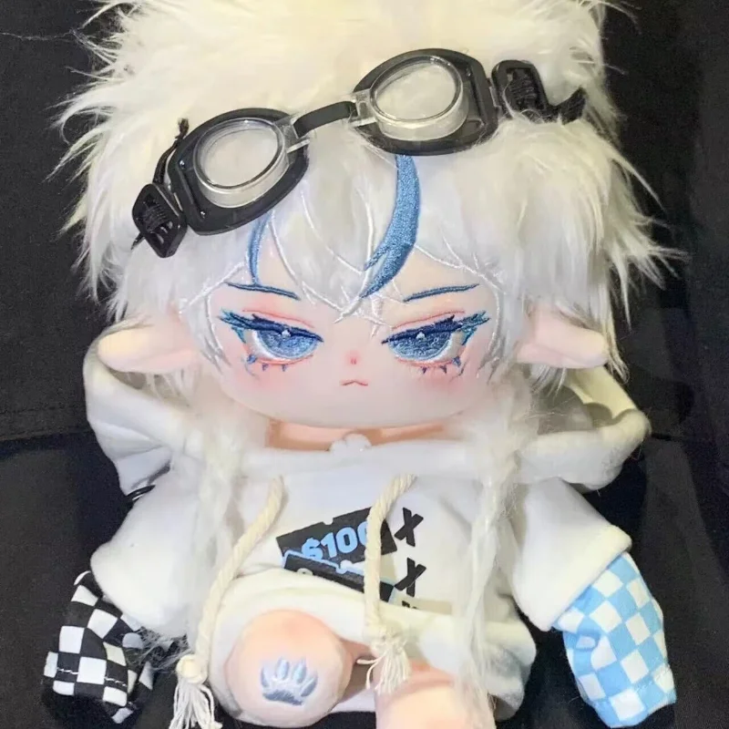 No Attribute Cool Handsome Elf 20cm Plush Stuffed Doll With Skeleton Change Clothes Plushie Pillow Toy Cosplay Birthday Gift