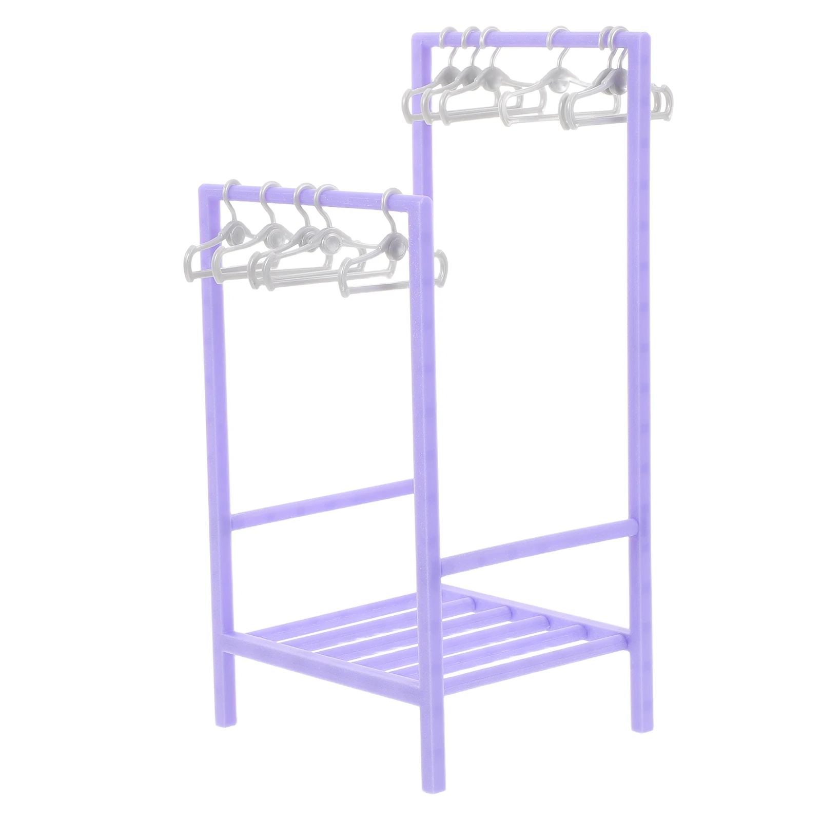

Simulation Clothes Drying Rack Dress Hangers Dollhouse Organizer Plastic Shirt Closet Garment