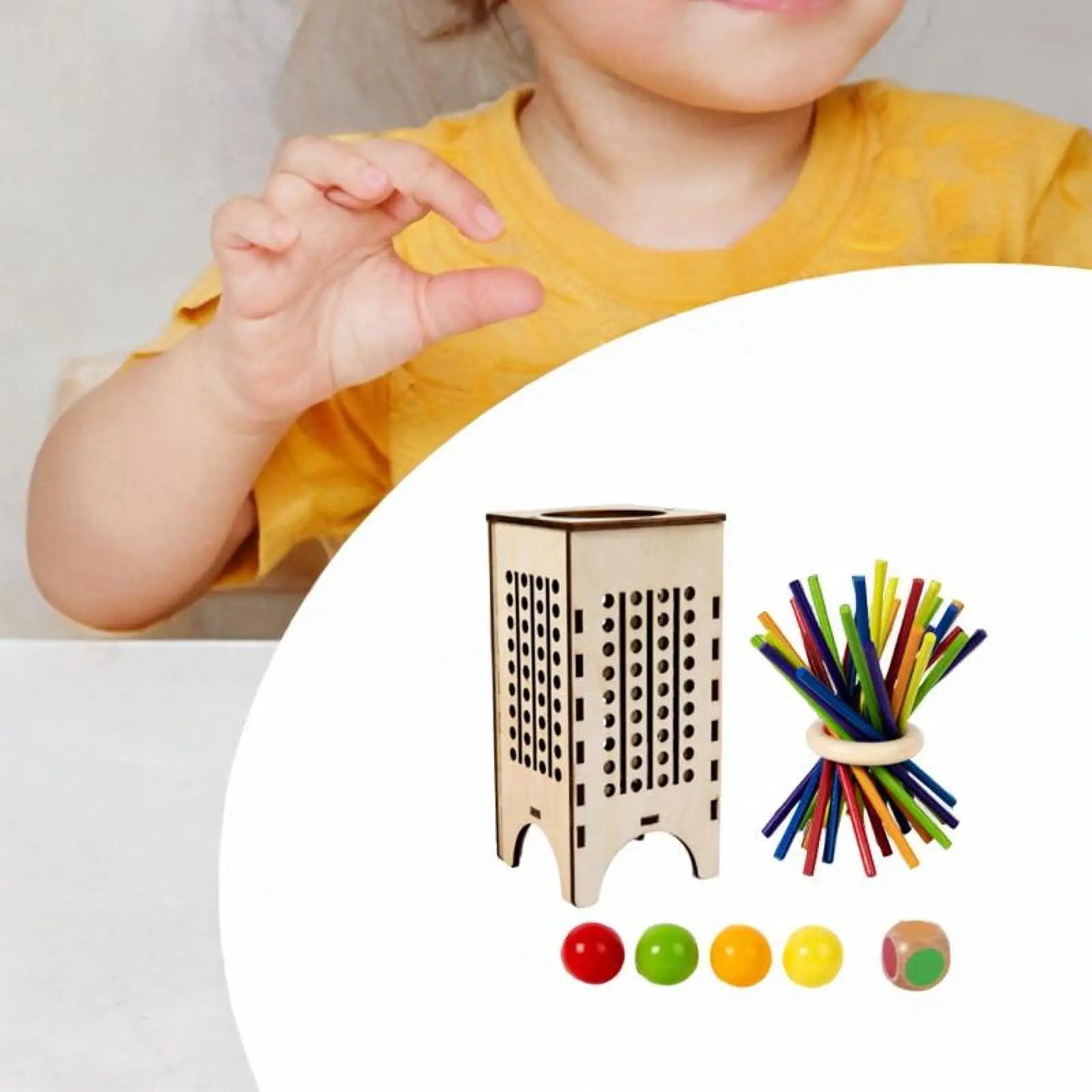 Houten bordspel Familie reisspellen Houten stokken Dobbelspel Tellen Speelgoed voor kinderen Volwassenen Kleuters Verjaardagscadeau