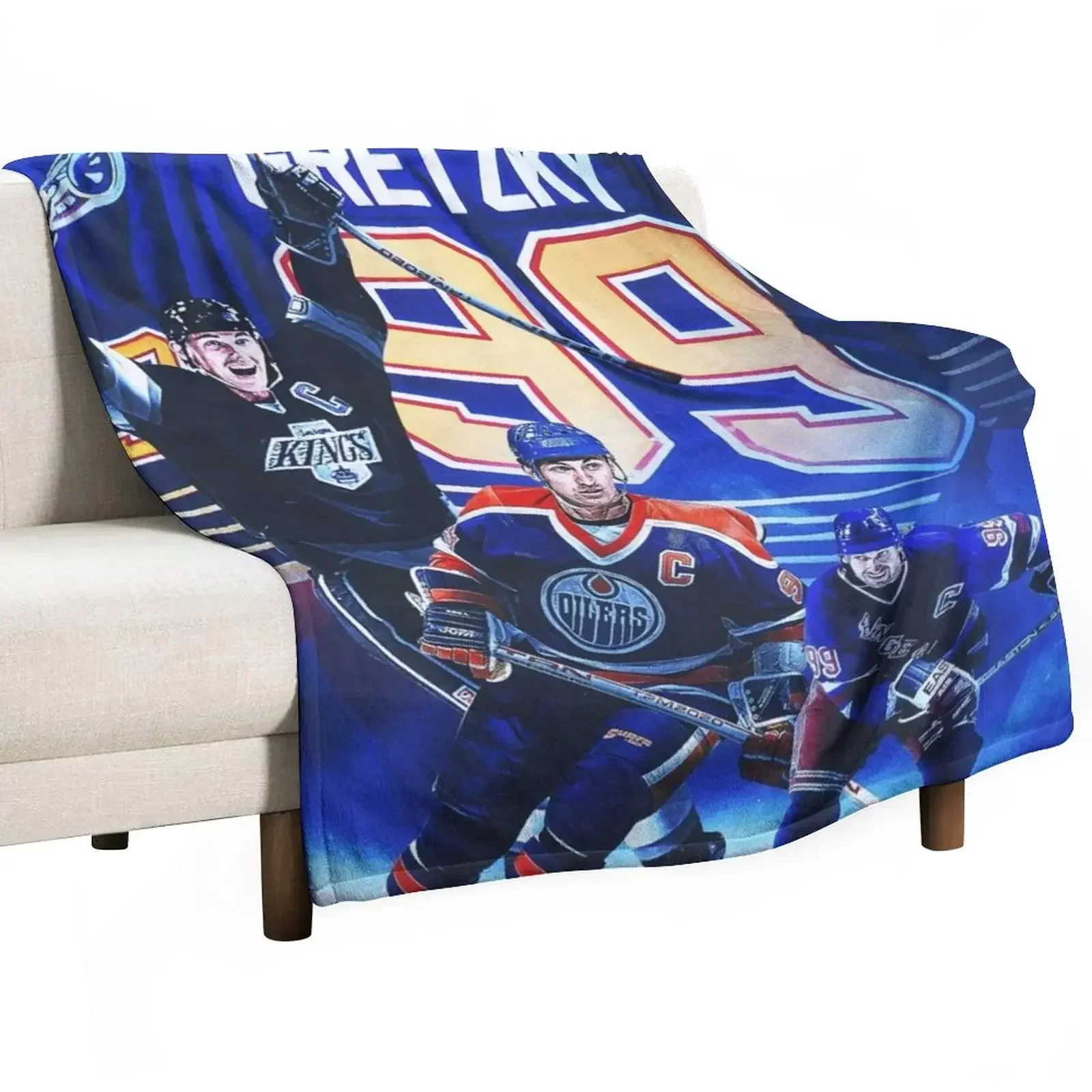 Wayne Gretzky Throw Blanket Heavy Luxury Brand Bed covers Hairy Blankets