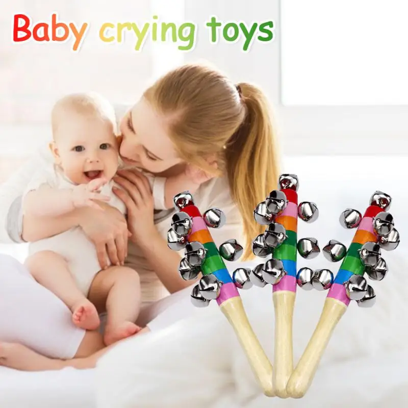 

Handbell Puzzle Cross Early Education Rainbow Handbell Toy Educational Toy Rainbow Educational Colorful Baby Toy Baby Wooden