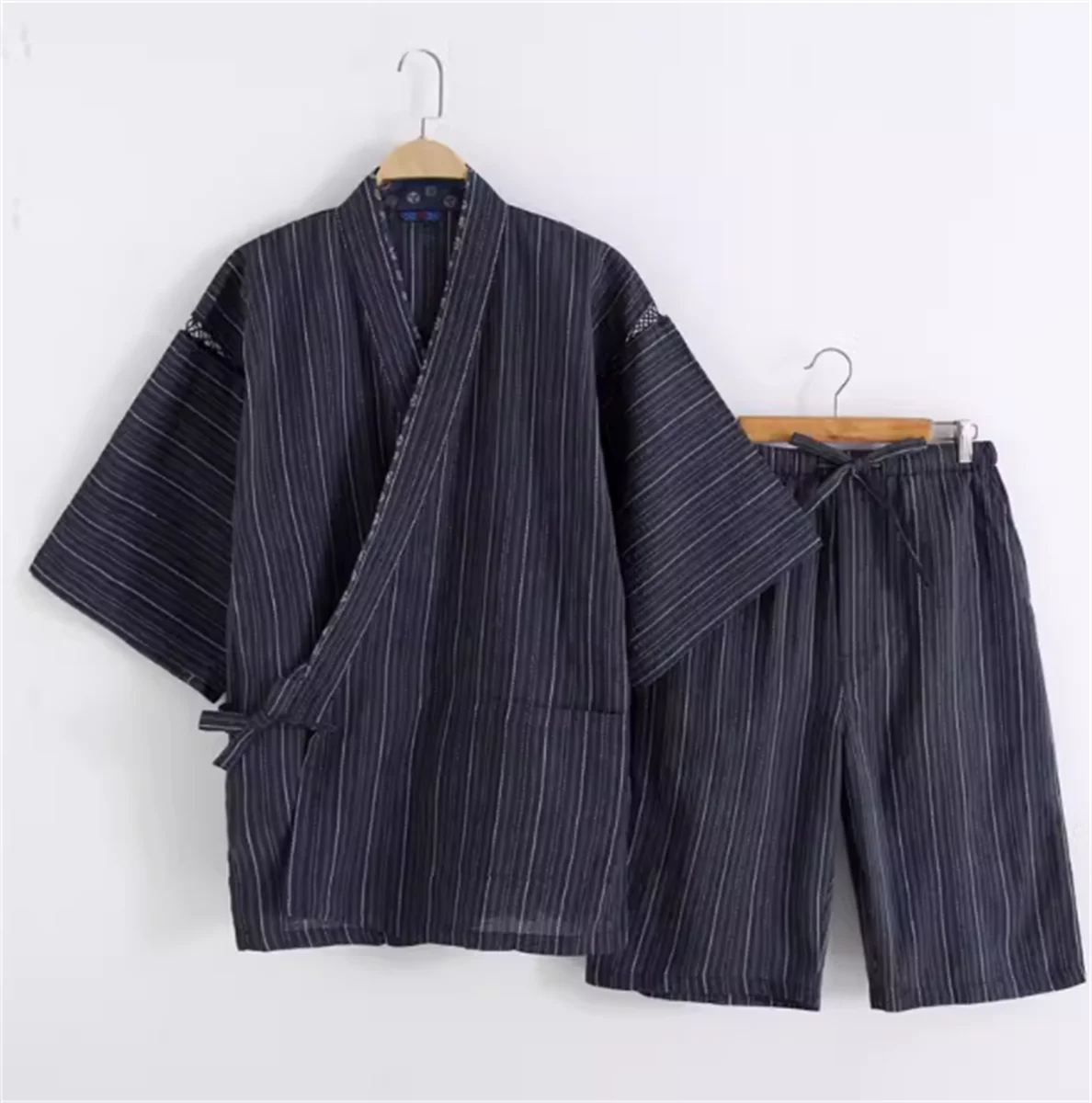 

Japanese men's kimono pajama set, sweat steamed suit, summer cool and thin style