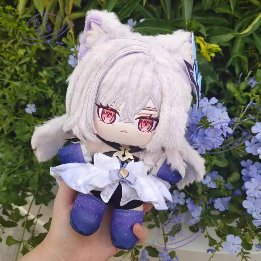 Plushie jogo genshin impacto skirk 20cm boneca brinquedo roupas de pelúcia traje cosplay presente bonito xm