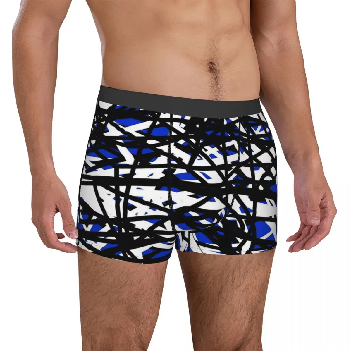 Van Halen Underwear Blue Scars Stretch Underpants Sublimation Boxer Brief Pouch Males Oversize Trunk