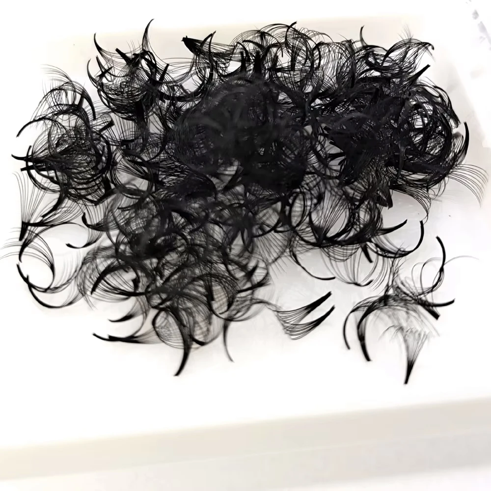HBZGTLAD1000/500 Fans Thin Pointy Base Premade Fans Loose Fans 5/10/20D Volume Lash Sharp Narrow Stem Cluster Eyelash Extension