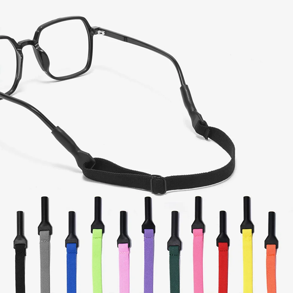 2pcs/set Glasses Chain Adjustable Size Elastic Rope Glasses Strap Sport Non Slip And Anti Drop Fixer Glasses Cord Supplies