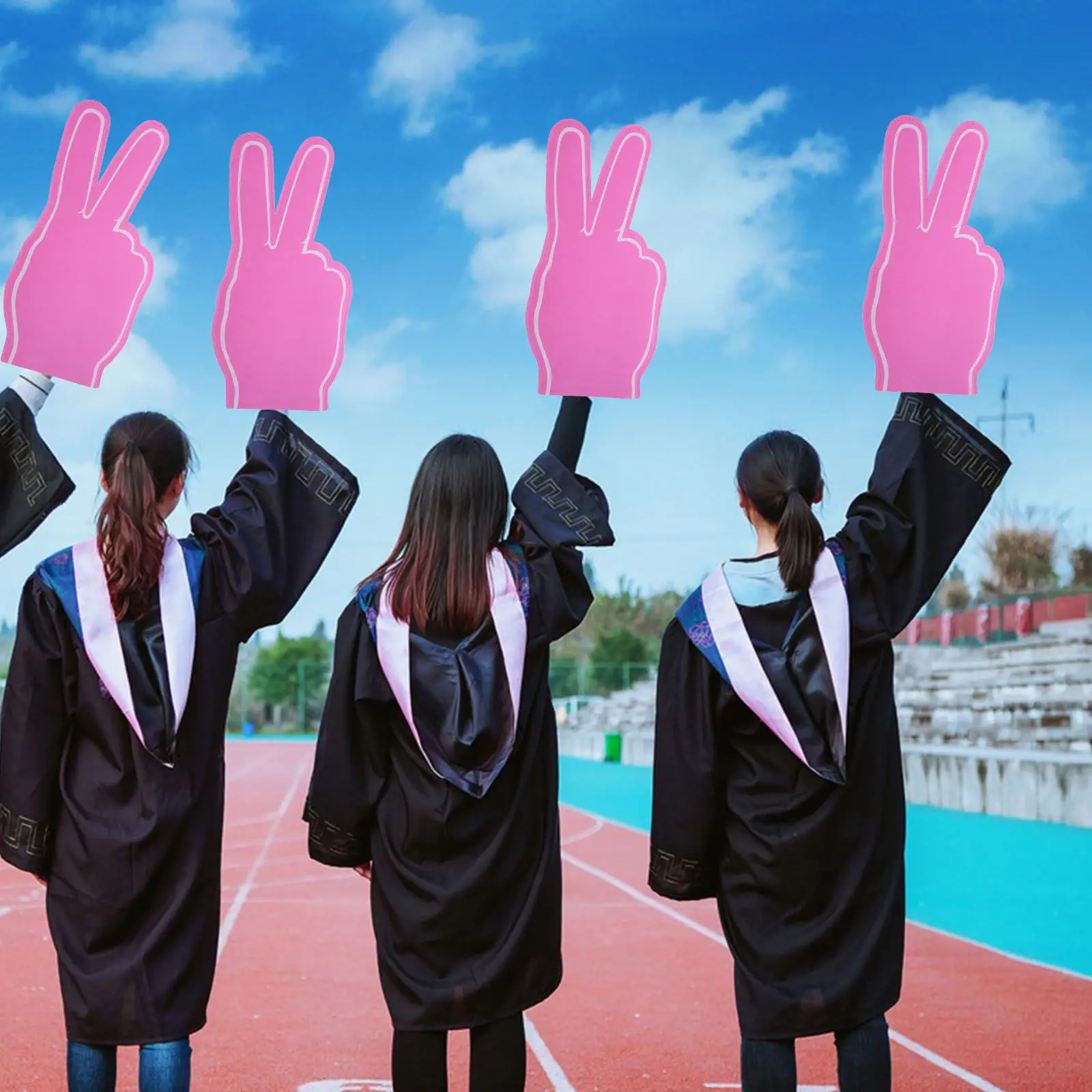 

3 Pcs Football Foam Finger Cheerleading Fingers Party Cheering Foams Prop for Sports Events