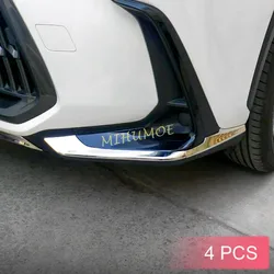 Stainless Steel Car Front Bumper Spoiler Side Corner Protector Cover For Lexus NX 250 350 350h 450h+ 2022 2023 2024