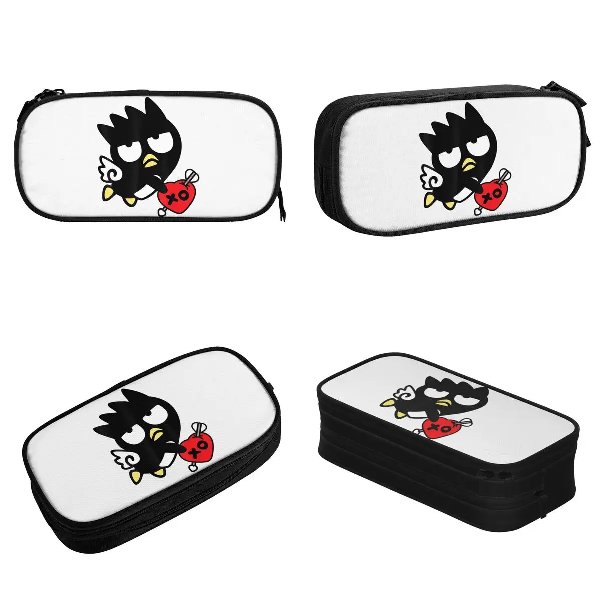 Cute Badtz Marus Cupid Valentine Pencil Cases Cute Penguin Pencil Pouch Pen Kids Large Storage Bag  Supplies Zipper Stationery