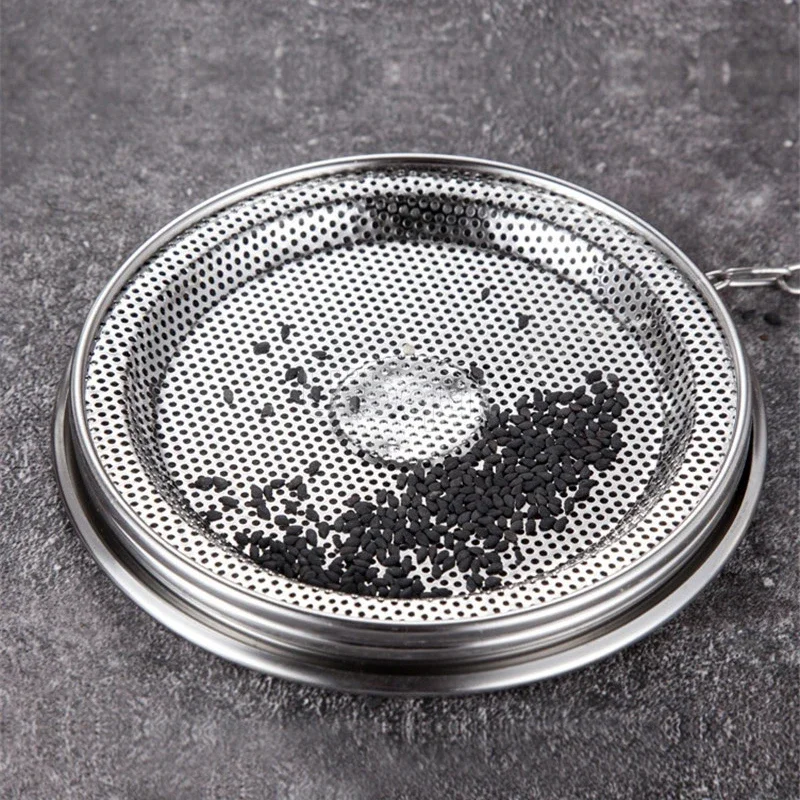 Filtre alimentaire 1 pièce en acier inoxydable Sac d'assaisonnement Sauce Soupe Goût Boîte à épices Panier Saumure Pot Chaud Séparation des scories Passoire Passoire Boule halogène (couleur : 30 x 30